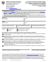 Document preview: Forme LAT002F Formulaire De Demande D'audition Verbale - Tribunal D'appel En Matiere De Permis (Tamp)/Service D'aide Relative Aux Indemnites D'accident Automobile (Saiaa) - Ontario, Canada (French)