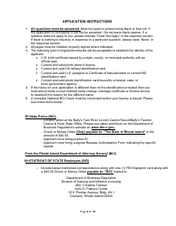 Non-facility/Vendor Gaming Employees License Application - Rhode Island, Page 2