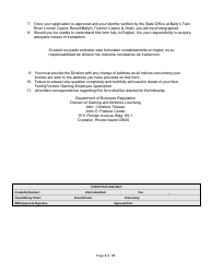 Non-facility/Vendor Gaming Employees License Application - Rhode Island, Page 4