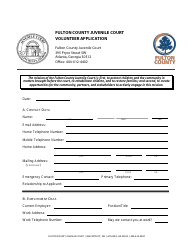Document preview: Volunteer Application - Fulton County, Georgia (United States)