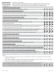 Formulario CRED-0967 Lista De Verification - Revision Del Cumplimiento De Los Reglamentos De Las Licencias - Nebraska (Spanish), Page 14