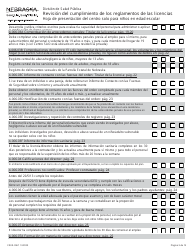 Formulario CRED-0967 Lista De Verification - Revision Del Cumplimiento De Los Reglamentos De Las Licencias - Nebraska (Spanish), Page 3