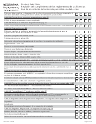Formulario CRED-0967 Lista De Verification - Revision Del Cumplimiento De Los Reglamentos De Las Licencias - Nebraska (Spanish), Page 4