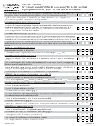 Formulario CRED-0967 Lista De Verification - Revision Del Cumplimiento De Los Reglamentos De Las Licencias - Nebraska (Spanish), Page 6