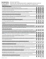 Formulario CRED-0967 Lista De Verification - Revision Del Cumplimiento De Los Reglamentos De Las Licencias - Nebraska (Spanish), Page 7