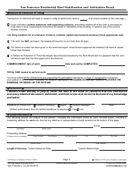Form 535 Landlord Petition for Extension of Time to Complete Capital Improvements - City and County of San Francisco, California, Page 5