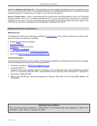 Instructions for Form IC-025 Schedule 4Y Wisconsin Subtraction Modification for Dividends - Wisconsin, Page 2