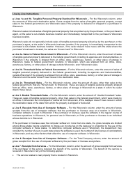 Instructions for Form IC-043 Schedule A-01 Wisconsin Single Sales Factor Apportionment Data for Nonspecialized Industries - Wisconsin, Page 4