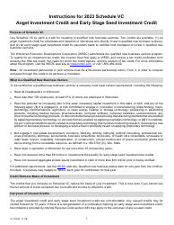 Document preview: Instructions for Form IC-039 Schedule VC Wisconsin Venture Capital Credits - Wisconsin