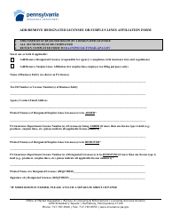 Document preview: Add/Remove Designated Licensee or Surplus Lines Affiliation Form - Pennsylvania