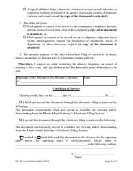 Form FC-94 Motion for Abusive Litigation - Rhode Island, Page 2