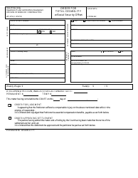 Document preview: Form WC-375I Order for Total Disability With Social Security Offset - New Jersey