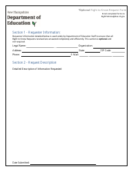 Optional Right to Know Request Form - New Hampshire, Page 2