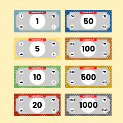 Document preview: Monopoly Board Template - Money