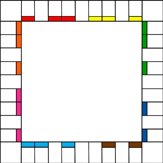 Monopoly Board Template - White