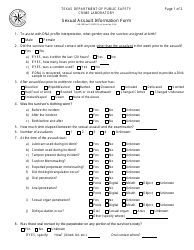 Document preview: Form LAB-208 Sexual Assault Information Form - Texas