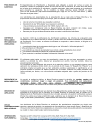 Solicitud a La Mesa Directiva De Ajuste De Zonificacion - City of Fort Worth, Texas (Spanish), Page 2