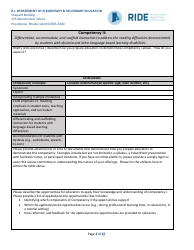 Application for Literacy/Dyslexia Endorsement Providers - Rhode Island, Page 4