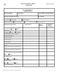 SBA Form 1050 SBA Settlement Sheet, Page 2