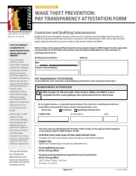 Wage Theft Prevention: Pay Transparency Attestation Form - City of Berkeley, California, Page 2