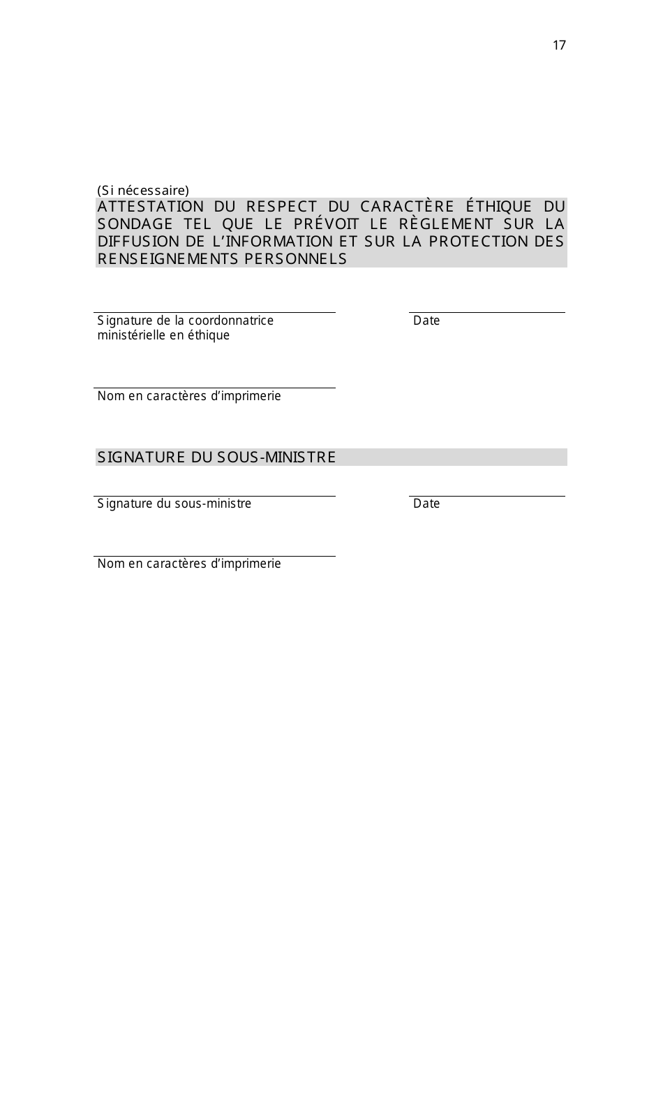 Cadre De Gestion DES Sondages Aupres DES Personnes - Quebec, Canada (French), Page 17