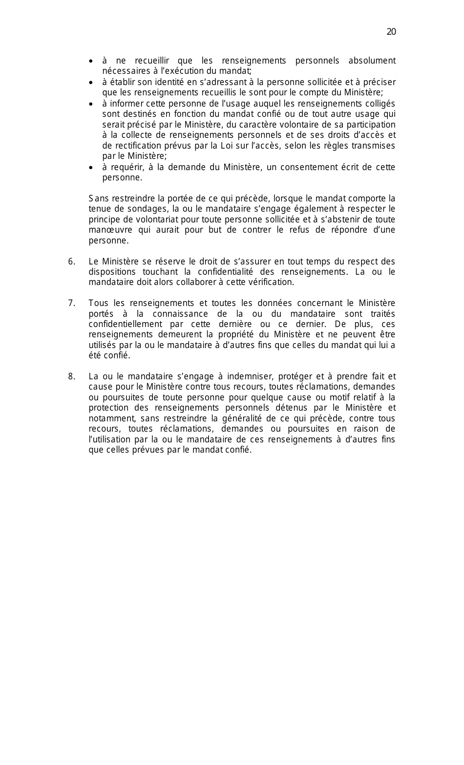 Cadre De Gestion DES Sondages Aupres DES Personnes - Quebec, Canada (French), Page 20