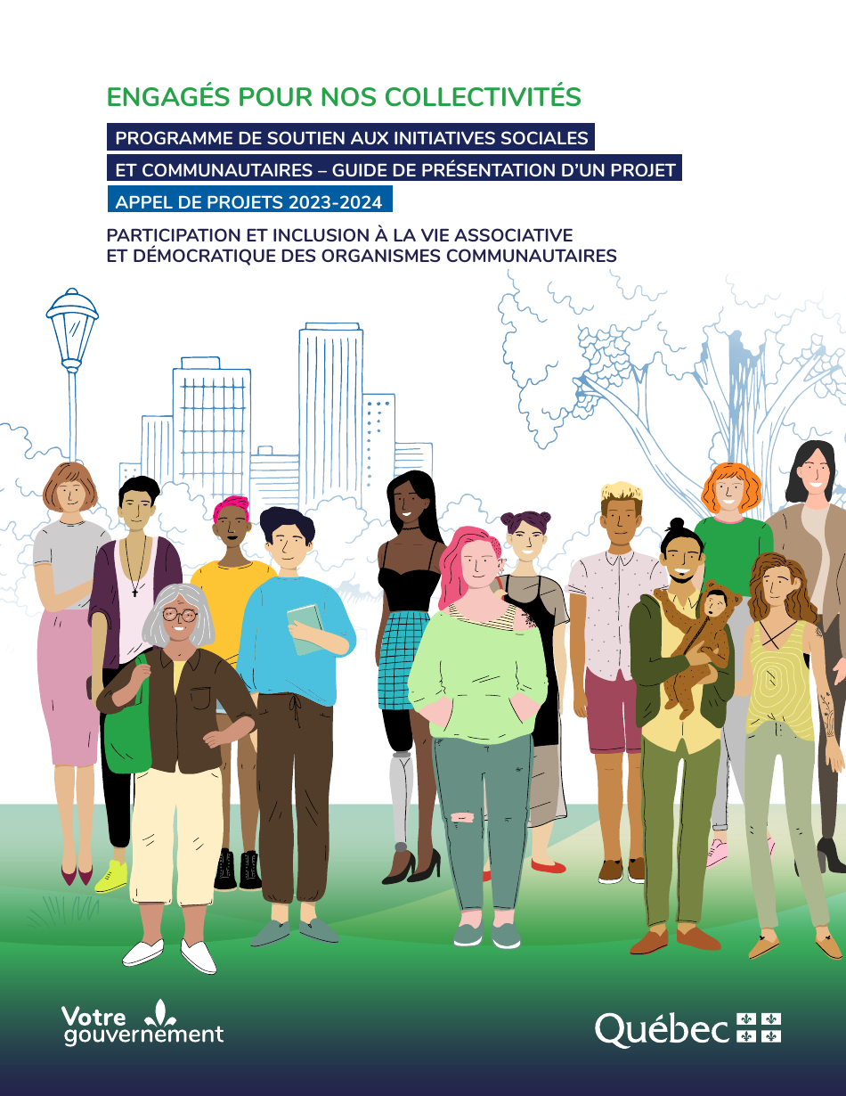 Guide De Presentation Dun Projet - Programme De Soutien Aux Initiatives Sociales Et Communautaires - Quebec, Canada (French), Page 1