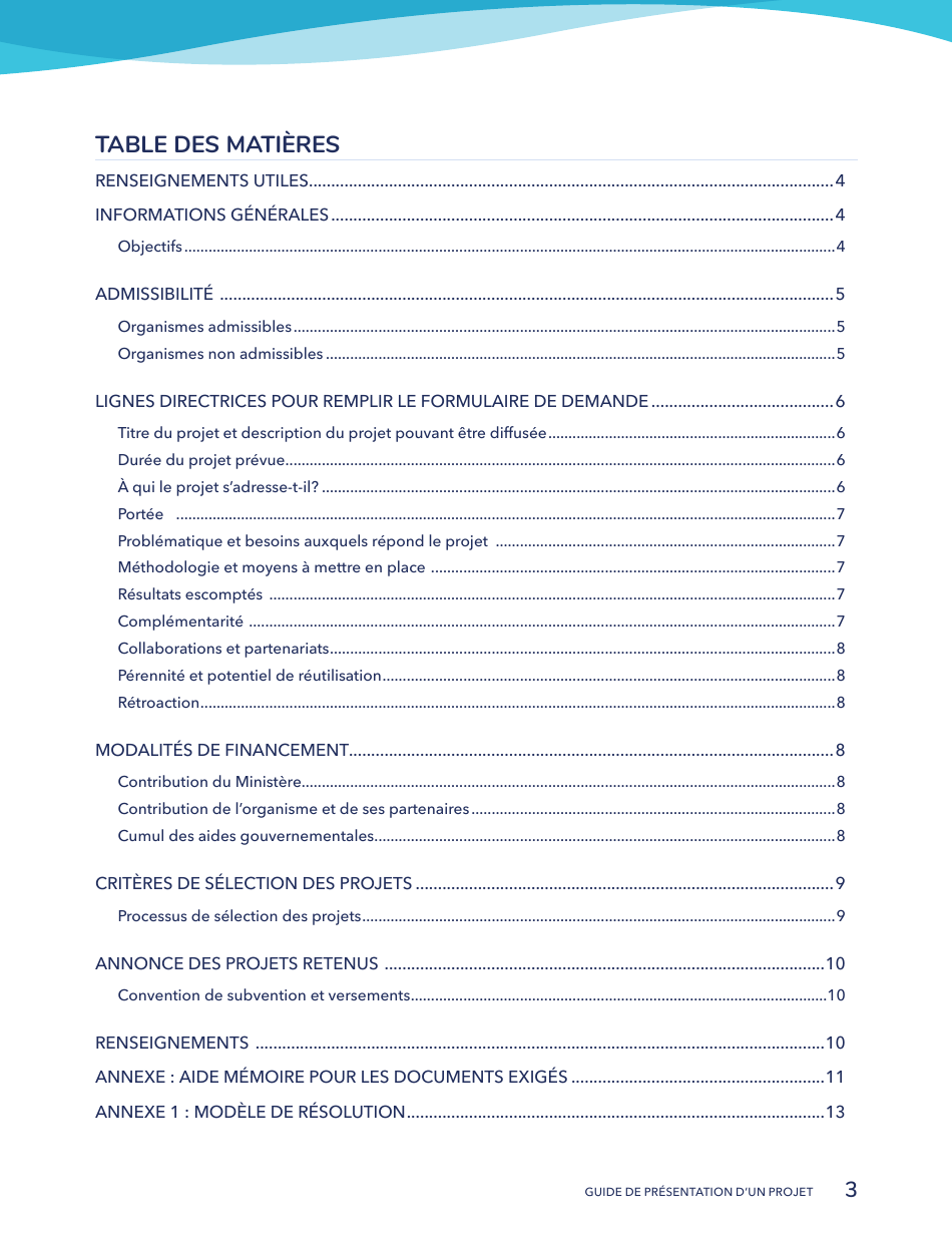 Guide De Presentation Dun Projet - Programme De Soutien Aux Initiatives Sociales Et Communautaires - Quebec, Canada (French), Page 3