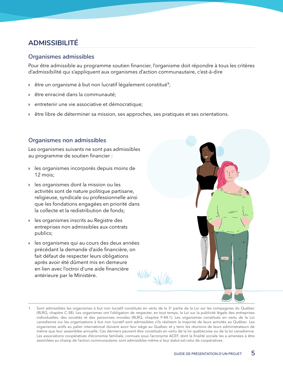 Guide De Presentation Dun Projet - Programme De Soutien Aux Initiatives Sociales Et Communautaires - Quebec, Canada (French), Page 5