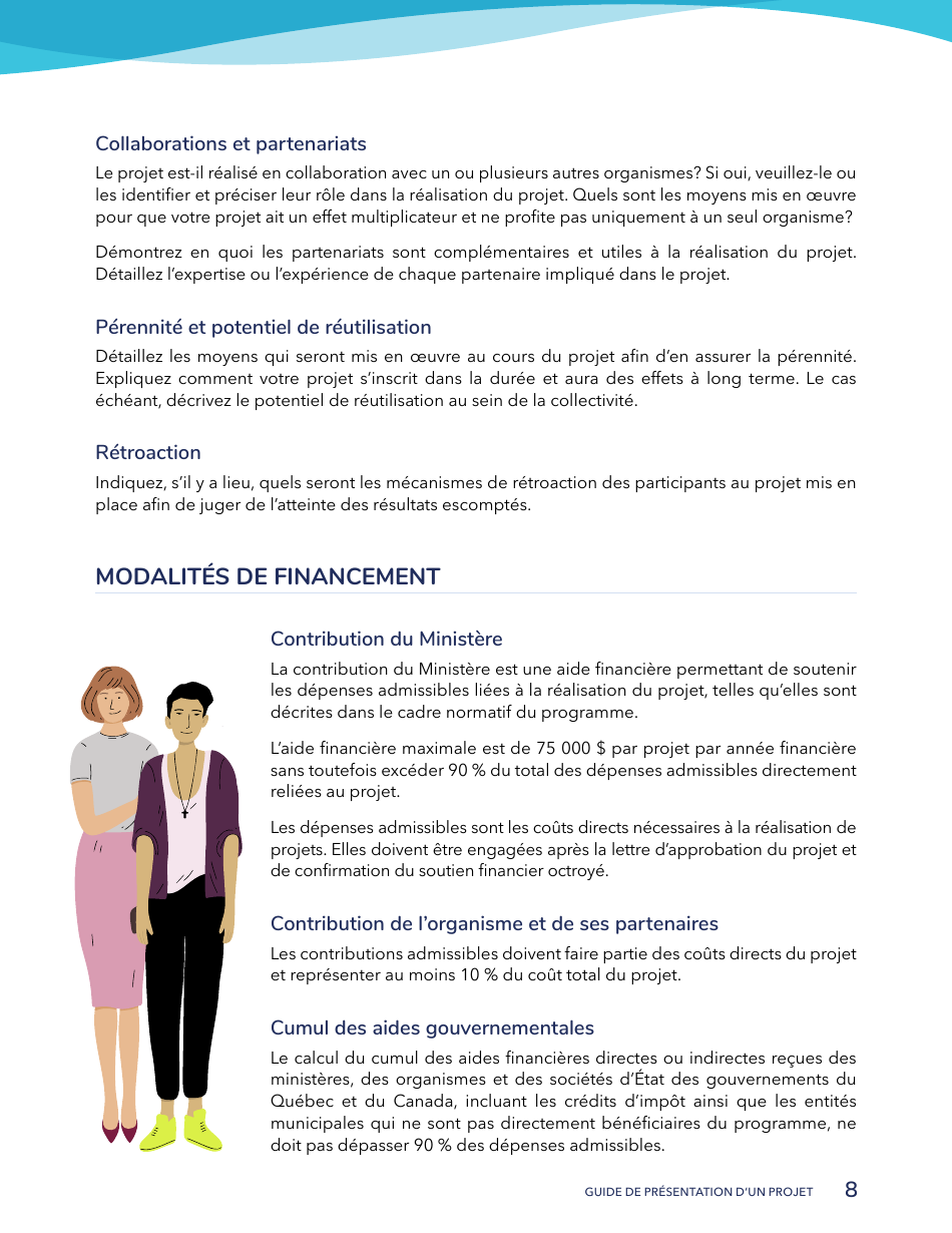 Guide De Presentation Dun Projet - Programme De Soutien Aux Initiatives Sociales Et Communautaires - Quebec, Canada (French), Page 8