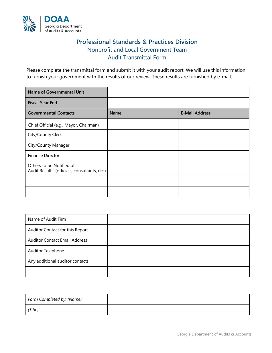 Georgia (United States) Nonprofit and Local Government Team Audit ...