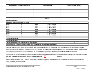 Form EFO00119 Medical Expense Statement - Idaho, Page 2