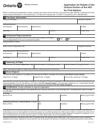 Form 0248E Application for Rebate of the Ontario Portion of the Harmonized Sales Tax (Hst) for First Nations - Ontario, Canada, Page 2