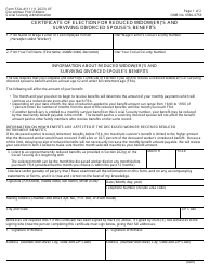 Document preview: Form SSA-4111 Certificate of Election for Reduced Widow(Er)'s and Surviving Divorced Spouse's Benefits