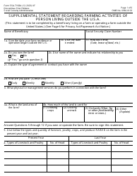 Document preview: Form SSA-7163A Supplemental Statement Regarding Farming Activities of Person Living Outside the U.s.a.
