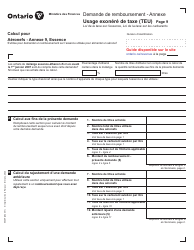 Forme 0546F Demande De Remboursement Usage Exonere De Taxe (Teu) - Ontario, Canada (French), Page 9