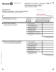 Form 0546E Application for Refund Tax Exempt Usage (Teu) - Ontario, Canada, Page 10