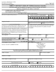 Form SSA-1199-OP120 Direct Deposit Sign-Up Form (Solomon Islands)