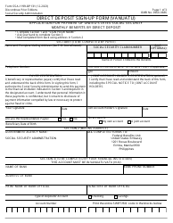 Form SSA-1199-OP131 Direct Deposit Sign-Up Form (Vanuatu)