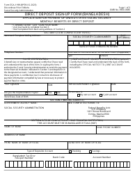 Form SSA-1199-OP59 Direct Deposit Sign-Up Form (Bangladesh)