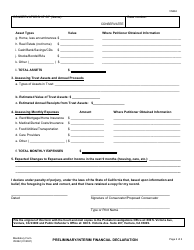 Form VN262 Conservatorship Preliminary/Interim Financial Declaration - County of Ventura, California, Page 2