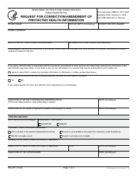 Document preview: Form IHS-917 Request for Correction/Amendment of Protected Health Information