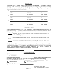 Teen Court Volunteer Information Form - for Adults - Clay County, Florida, Page 2