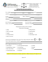 Document preview: Teen Court Volunteer Information Form - for Adults - Clay County, Florida