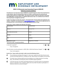Document preview: Depository Financial Institutions - Ssbci 2.0 Minnesota Loan Guarantee Program (Mnlgp) - Minnesota