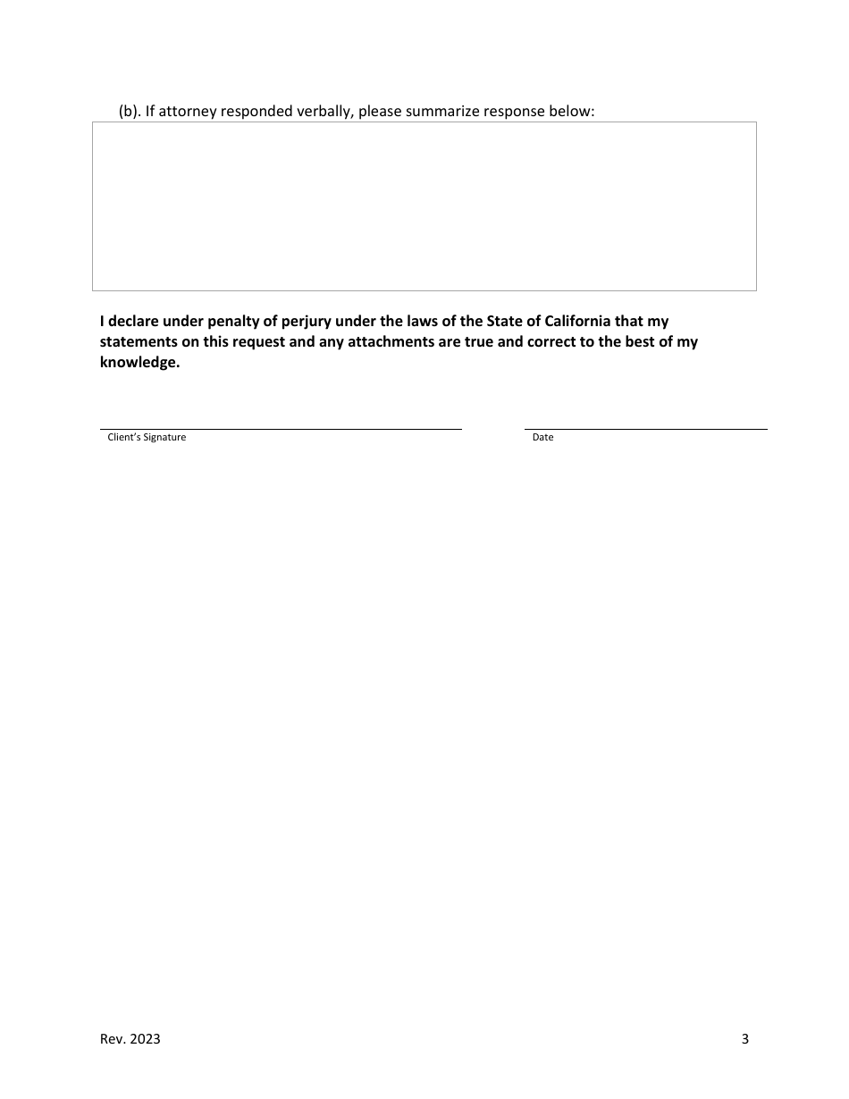 Clients Request for Enforcement of an Arbitration Award - California, Page 3