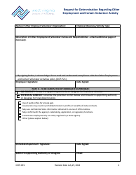 Form DOP-OE1 Request for Determination Regarding Other Employment and Certain Volunteer Activity - West Virginia, Page 2