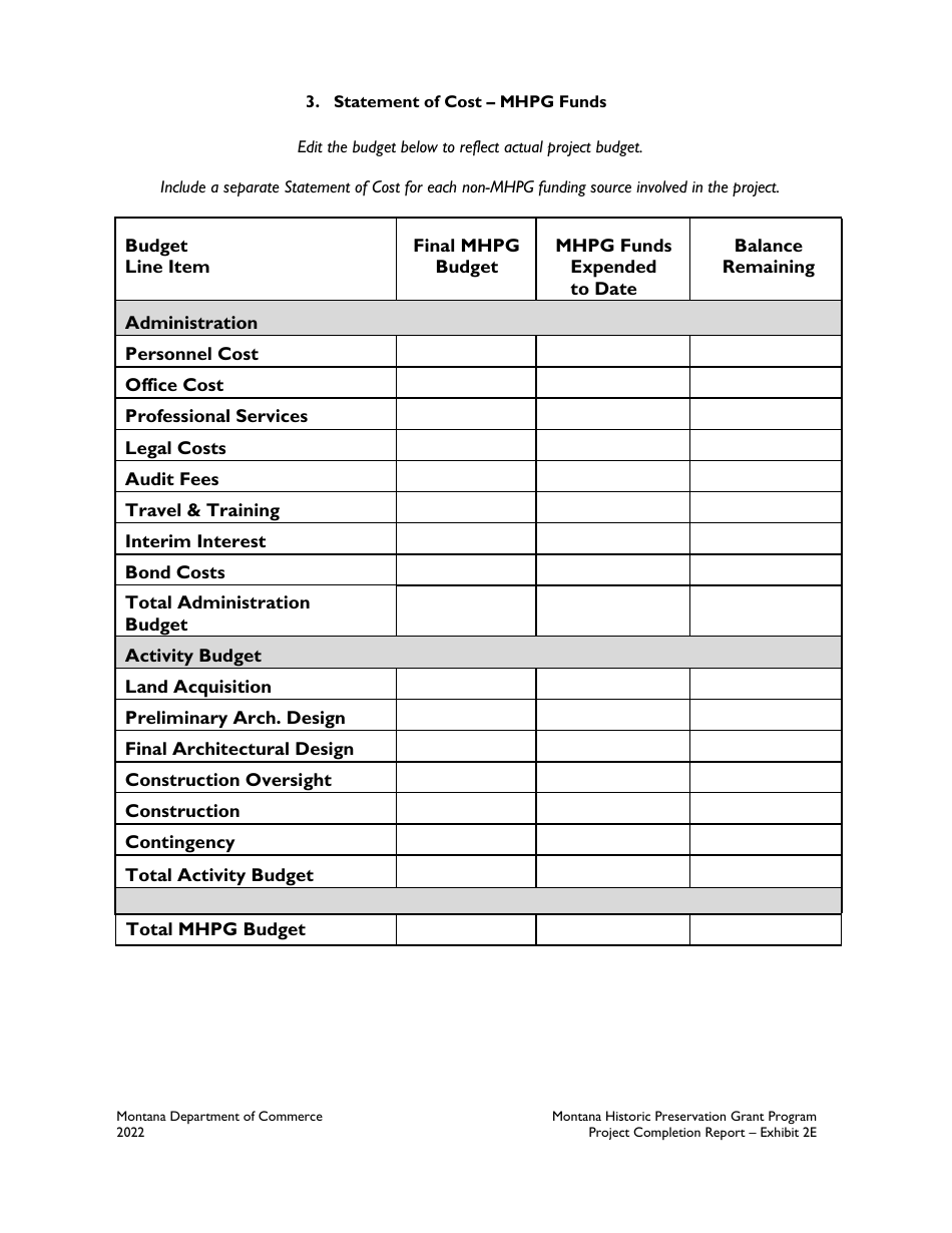 Exhibit 2-E Project Completion Report - Montana Historic Preservation Grant Program - Montana, Page 4