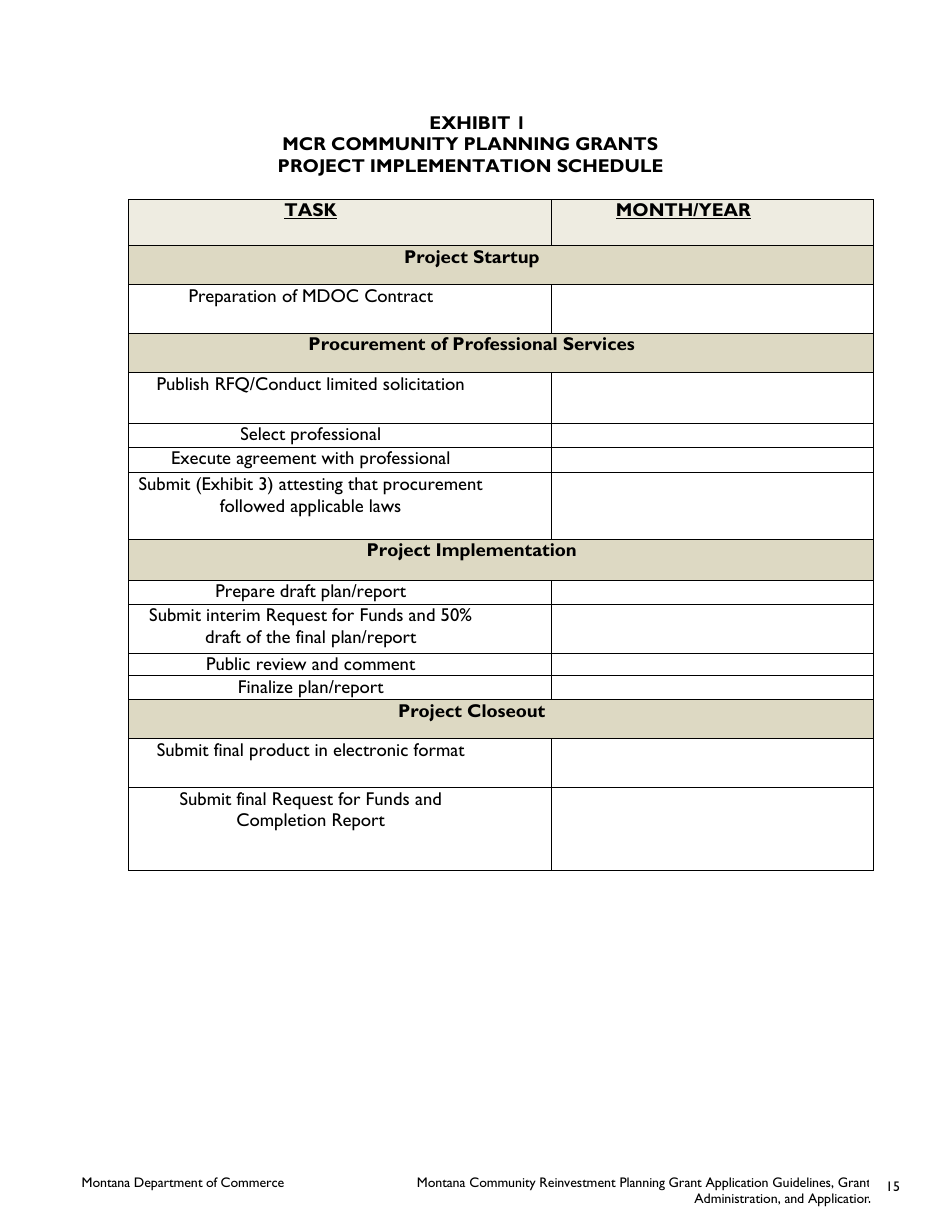 Mcr Planning Grant Application - Montana Community Reinvestment Program - Montana, Page 6