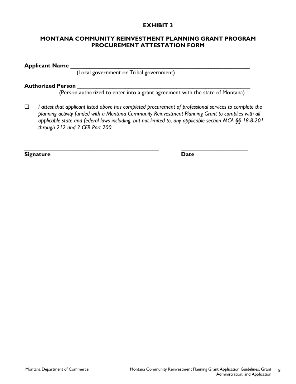 Mcr Planning Grant Application - Montana Community Reinvestment Program - Montana, Page 9